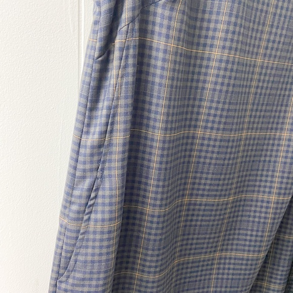 Pendleton vintage 100% wool tartan print dress, shift dress, navy blue tartan - Picture 8 of 10